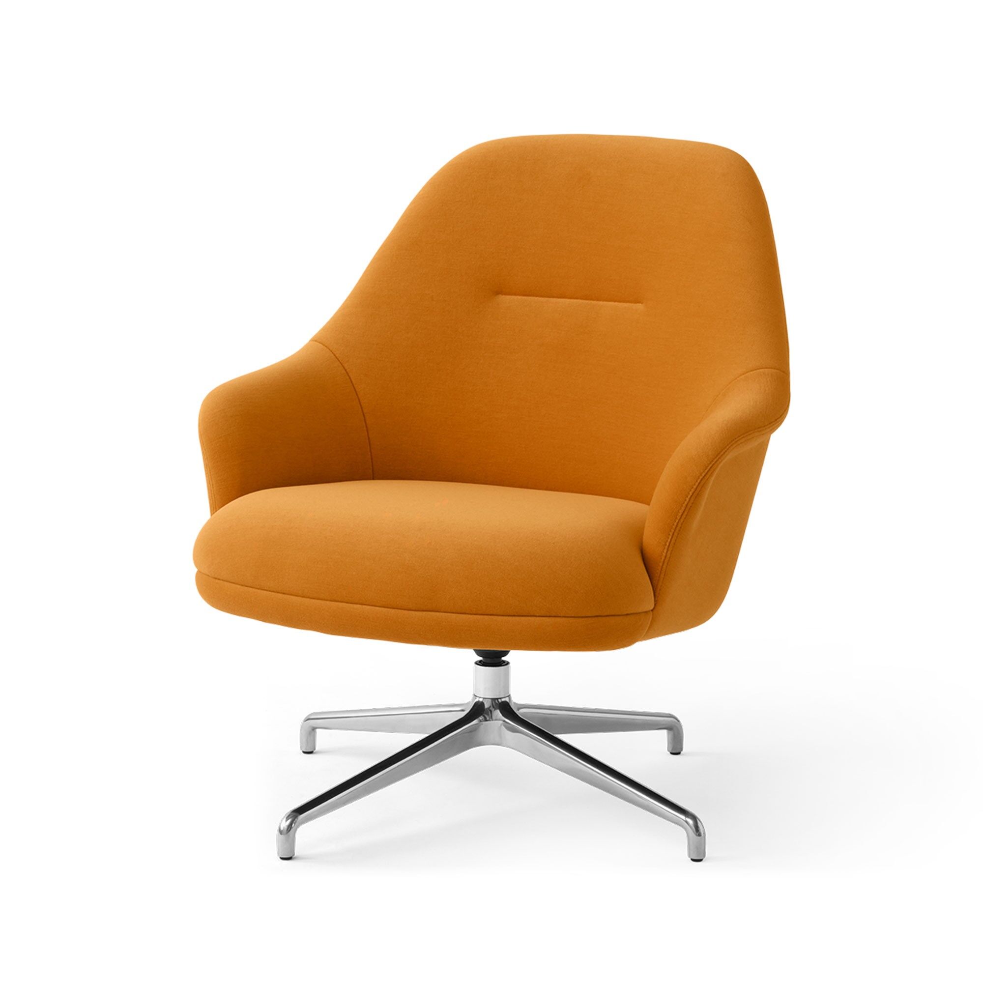 Rely HW139 Loungestol med hj ryg og drejefunktion Poleret aluminium/Blid 0443