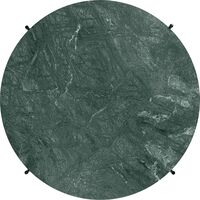 TS Coffee Table Round Ø105 Black/ Green Guatemala Marble