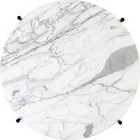 TS Coffee Table Round Ø105 Black/ White Carrara Marble