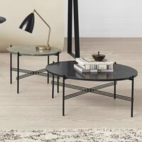 TS Coffee Table Round Ø105 Black/ Black Marquina Marble