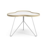 Flower Table Basse 66x62 Blanc/Chêne/Chrome
