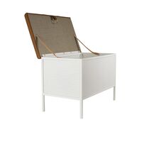 Frank Storage Bench White/ Brown
