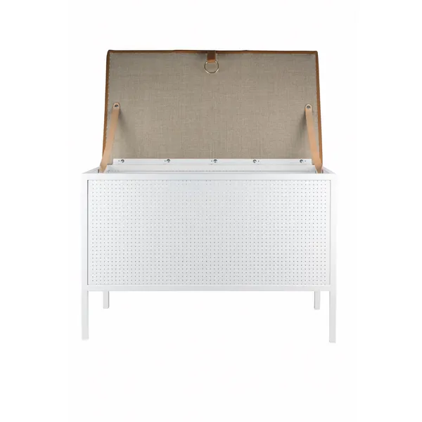 Frank Storage Bench White/ Brown