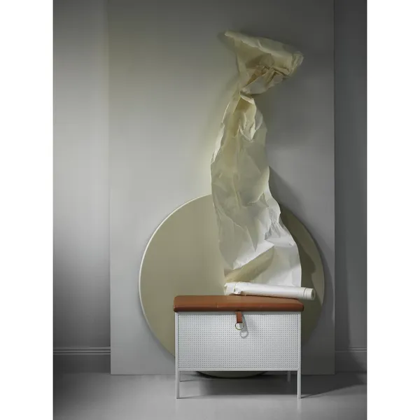Frank Storage Bench White/ Brown