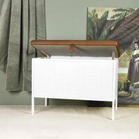 Frank Storage Bench White/ Brown