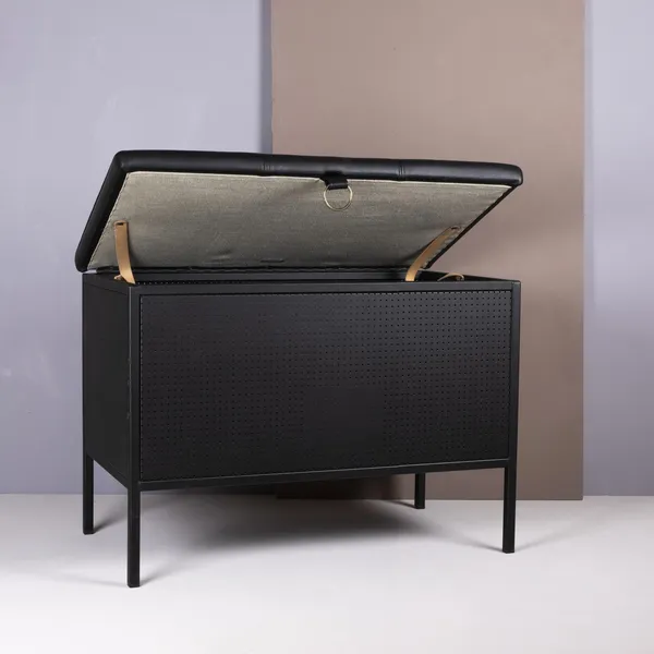 Frank Storage Bench Black/ Brown