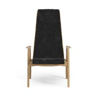 Lamino Sessel Hoch Geölte Eiche/Schwarz/Schaffell