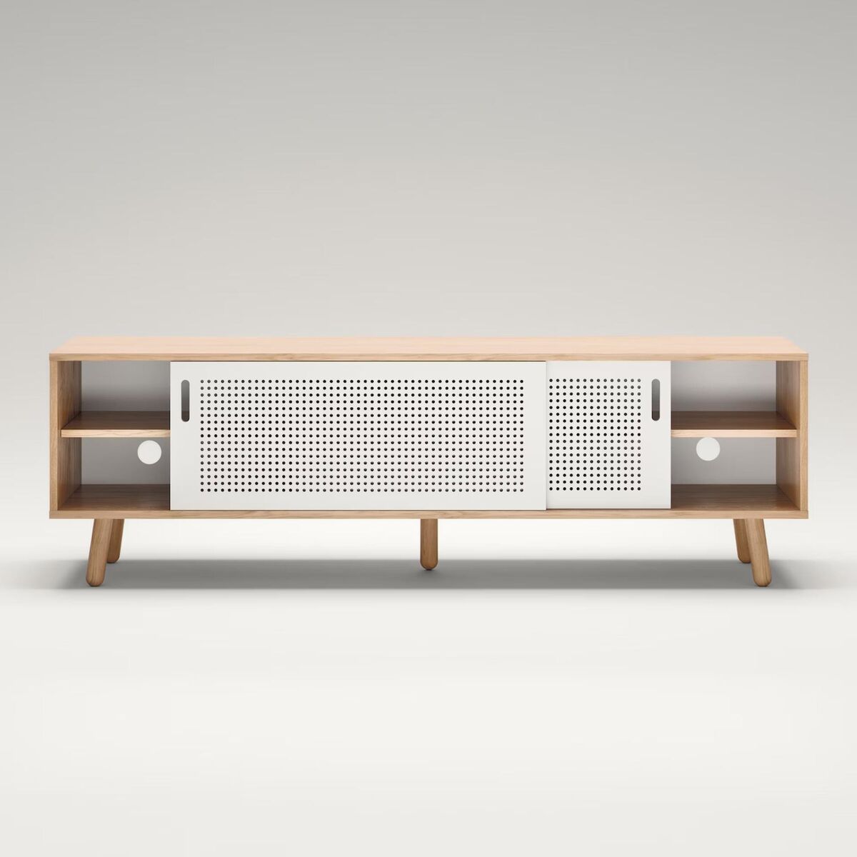 Ray TV Bænk 180 cm Eg/Hvid