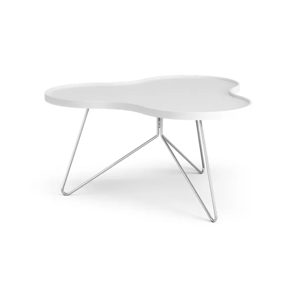 Flower Mono Coffee Table 90x84 White/Chrome