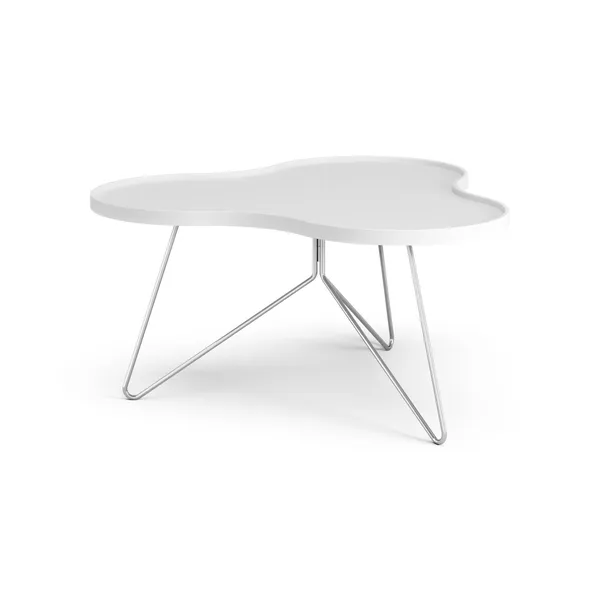 Flower Mono Coffee Table 90x84 White/Chrome