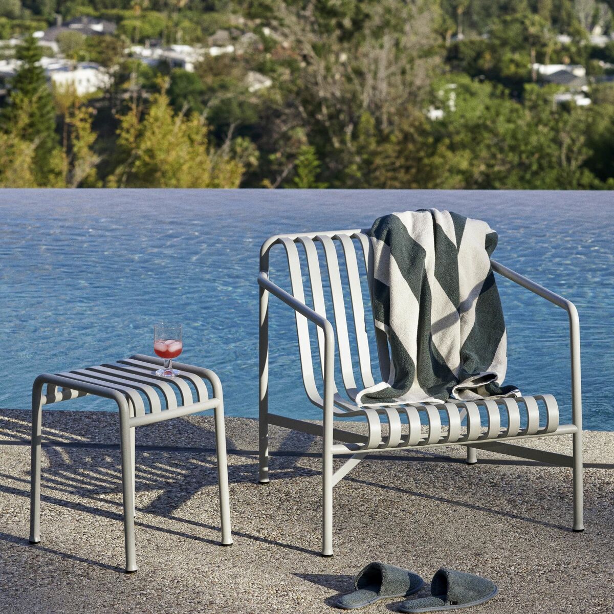 Fauteuil Bas Palissade Gris Gris