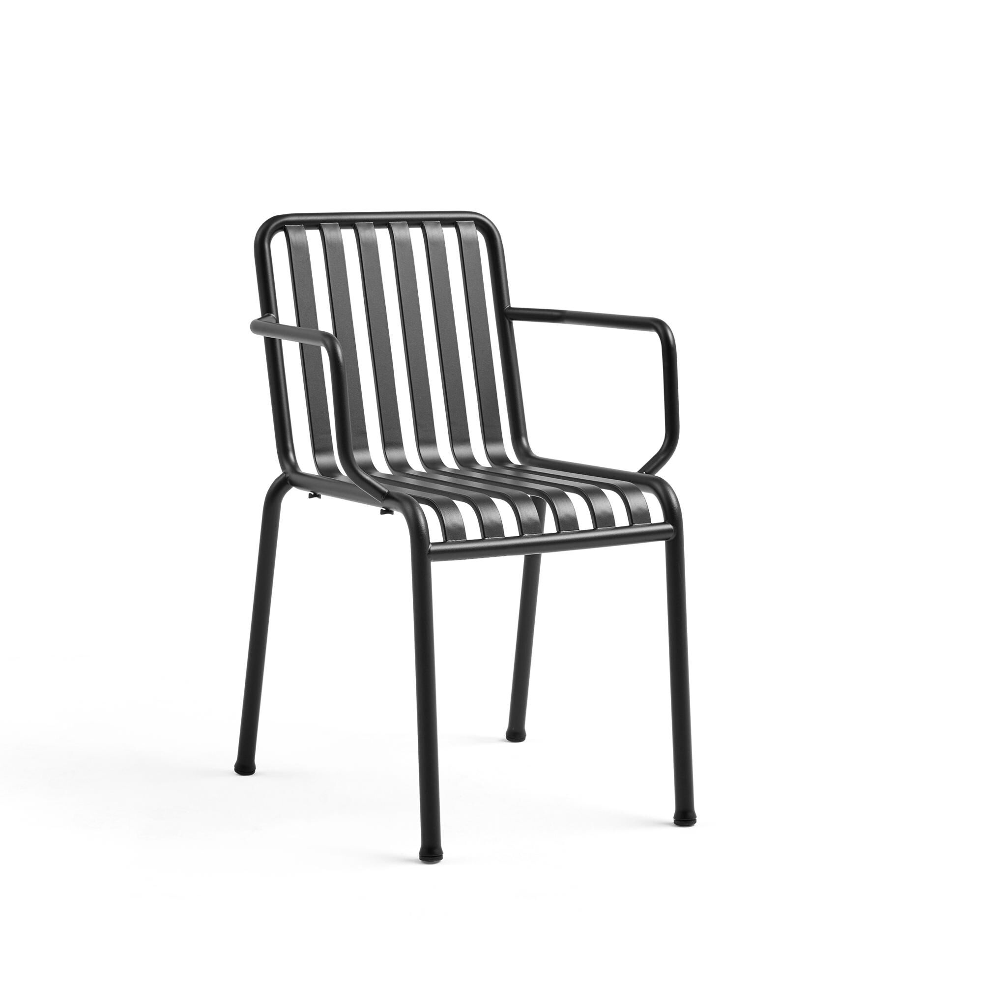 Chaise Palissade avec Accoudoirs Anthracite
