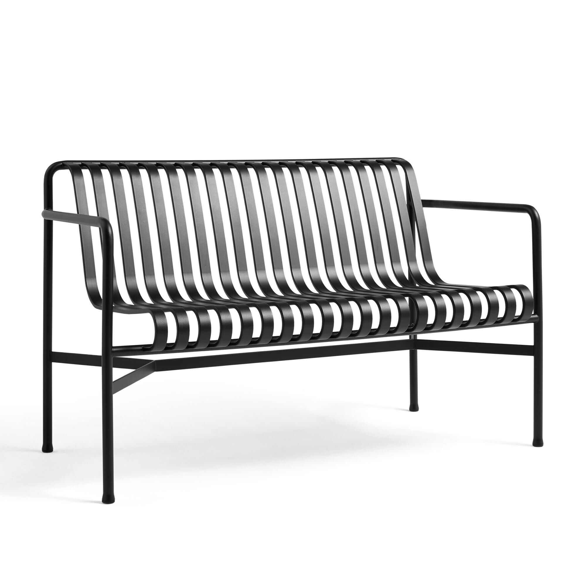 Banc de Salle à Manger Palissade avec Accoudoirs Anthracite