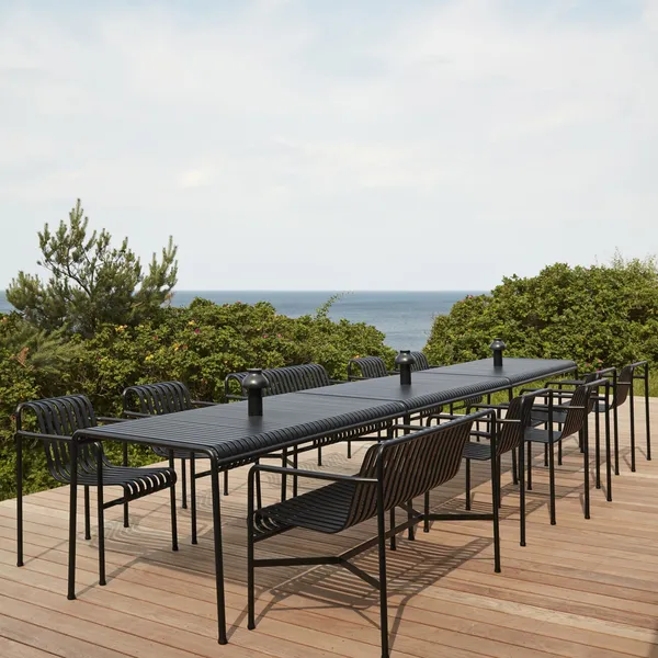 Palissade Dining Bench with Armrests Anthracite
