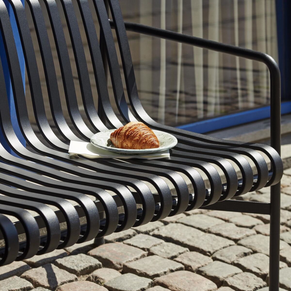 Palissade Dining Bænk med Armlæn Antracit