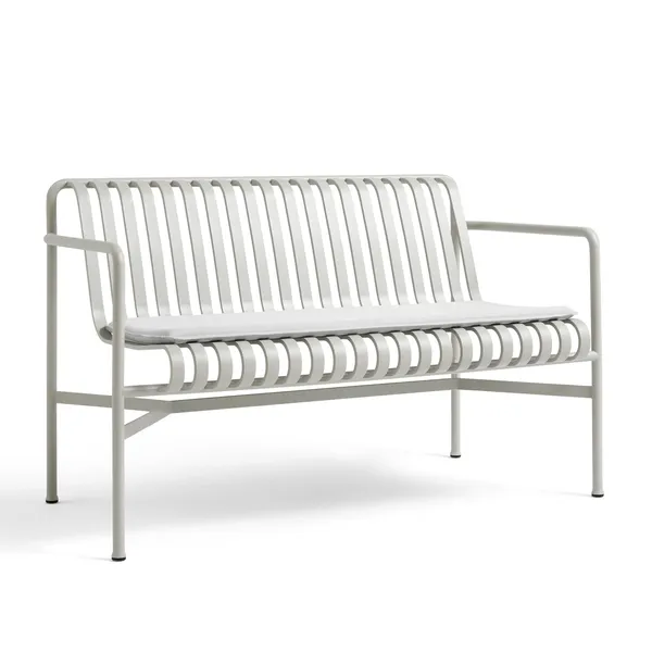 Palissade Dining Bench with Armrests Sky Gray