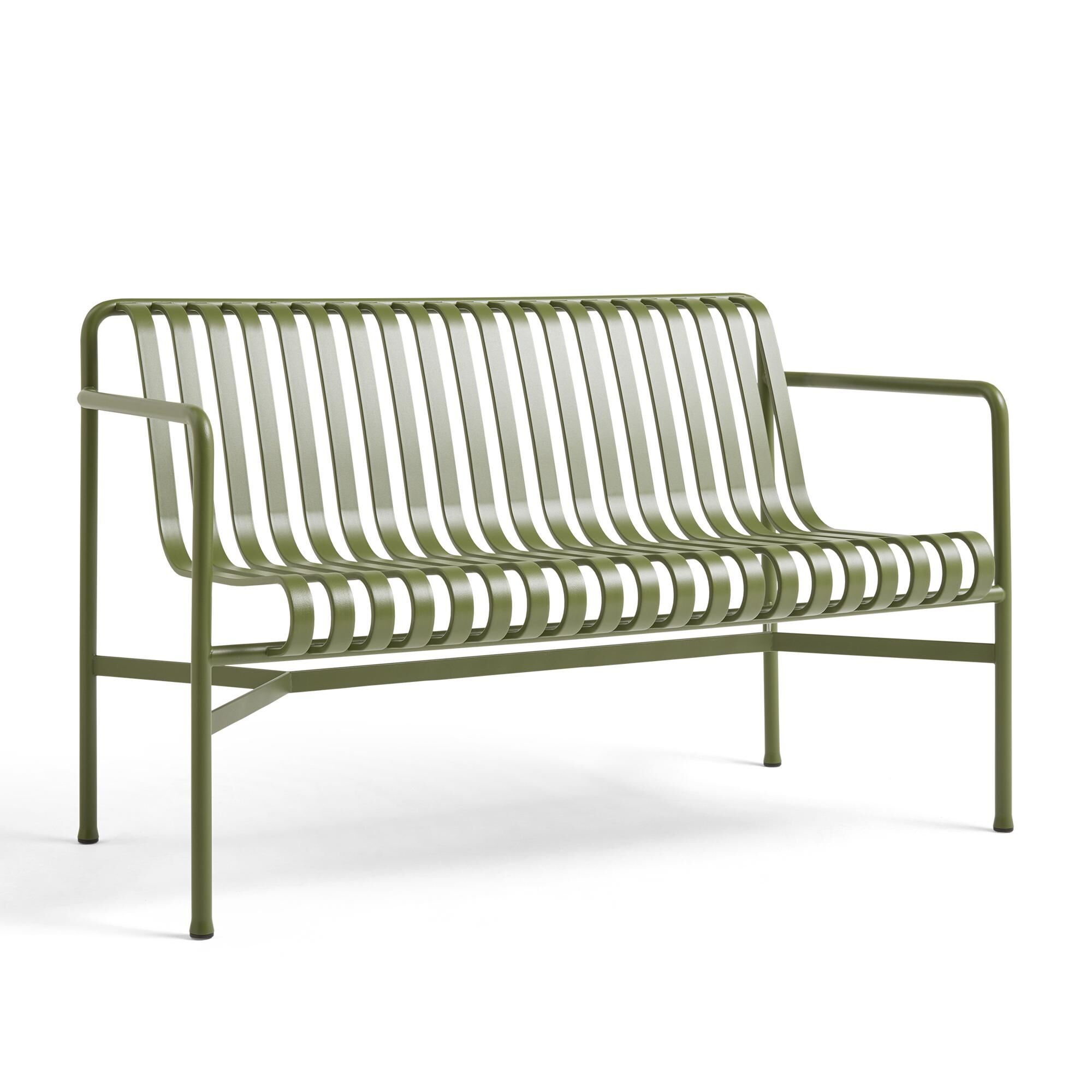 Banc de Salle à Manger Palissade avec Accoudoirs, Couleur Olive