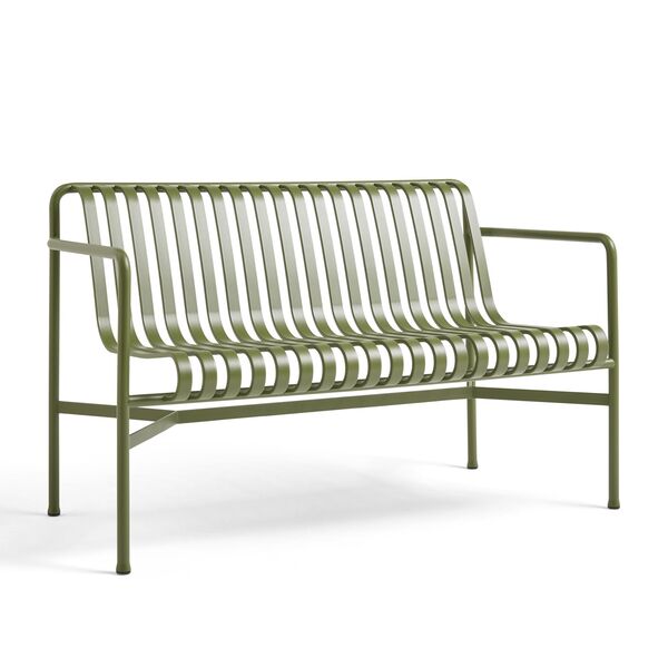 Palissade Essbank mit Armlehnen, Olive