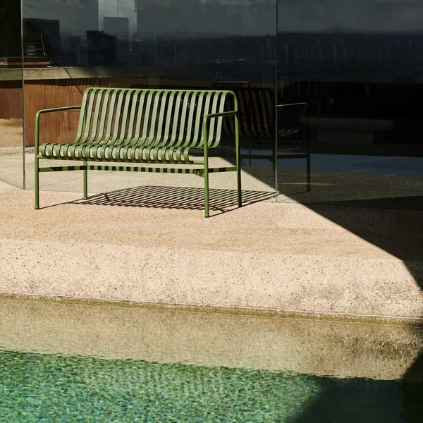 Palissade Dining Bench with Armrests Olive