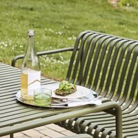Palissade Dining Bænk med Armlæn Oliven