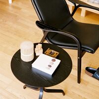 Lamino Side Table H49 Black Lacquered Beech