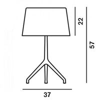 Lumiere Xxl Table Lamp Gray Aluminum