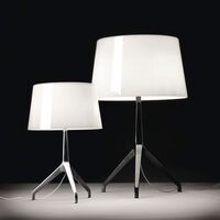 Lumiere Xxl Bordlampe Hvit Sortforkromet