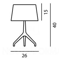 Lumiere Xxs Bordlampe Grå Aluminium
