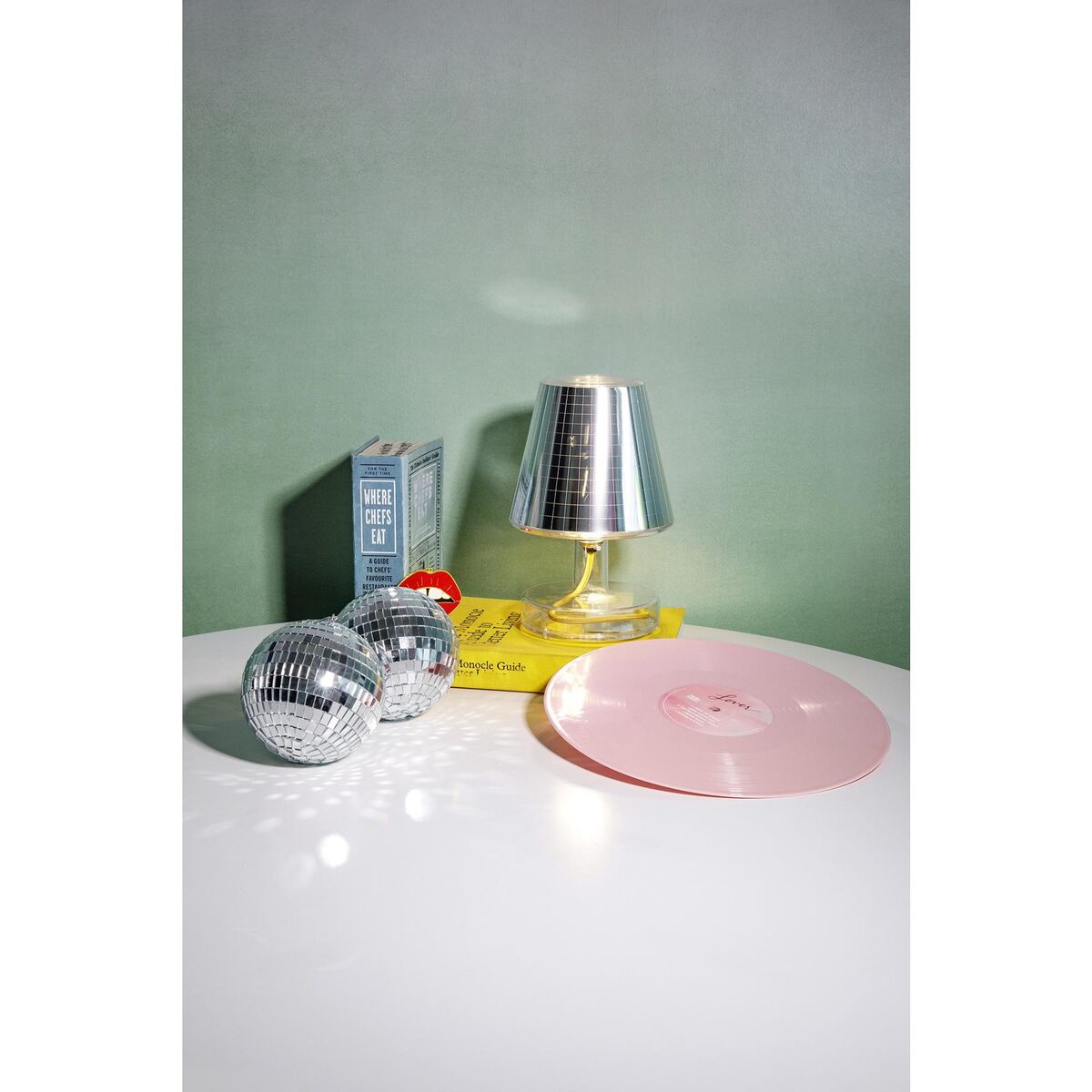 Transloetje Tragbare Lampe Grau