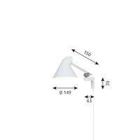 NJP Wandlamp Korte Arm 2700K Wit