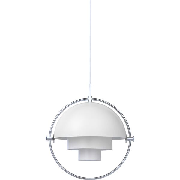 Multi-Lite Lampadario Cromo E Bianco