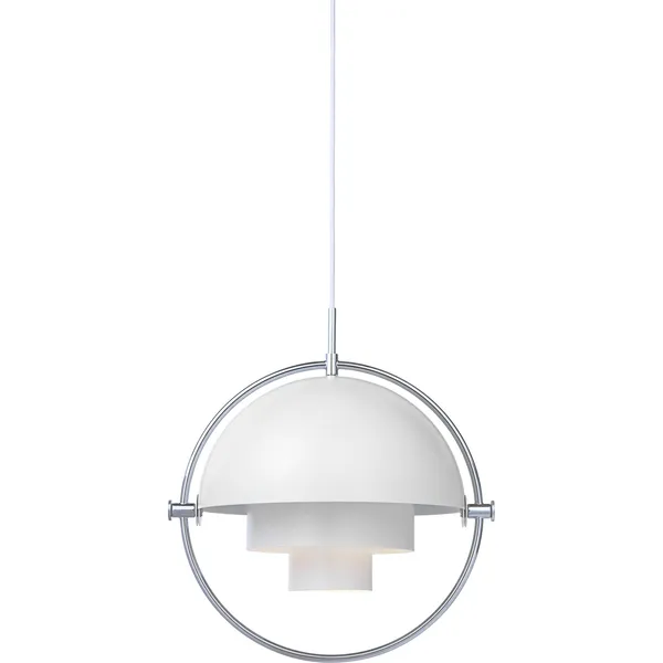 Multi-Lite Pendant Chrome & White