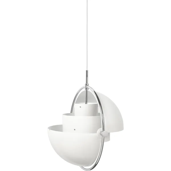 Multi-Lite Pendant Chrome & White