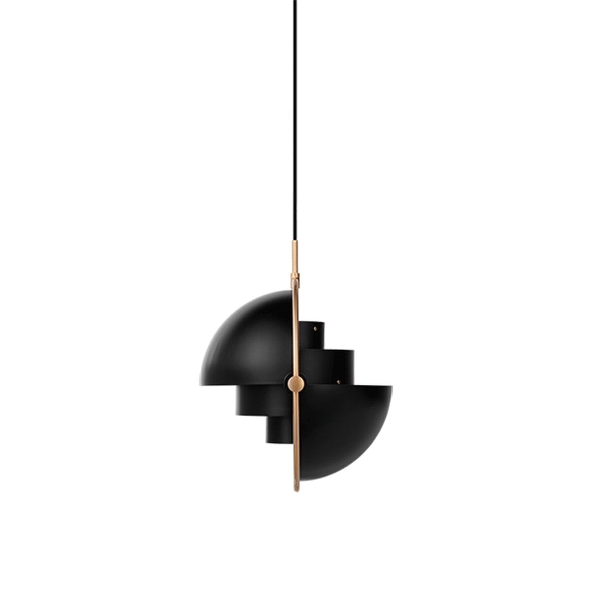 Multi-Lite Pendant Large Brass/Matt Black