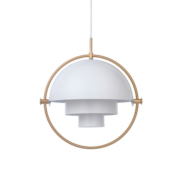 Multi-Lite Suspension Blanc & Laiton