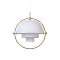 Multi-Lite Lampadario Ottone E Bianco