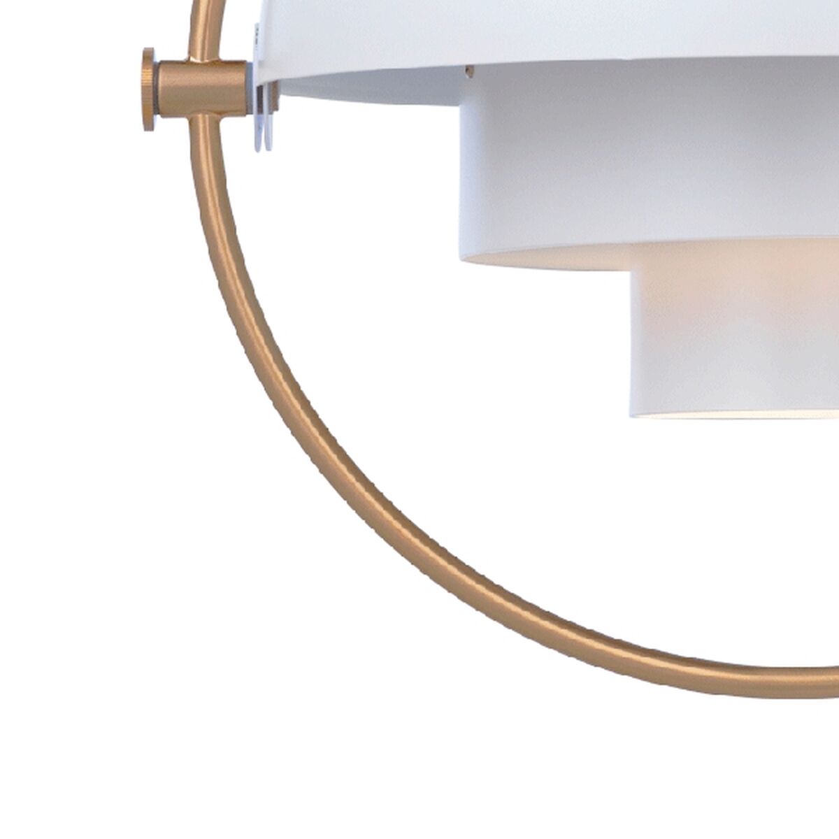Multi-Lite Lampadario Ottone E Bianco