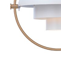 Multi-Lite Lampadario Ottone E Bianco