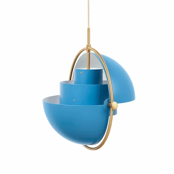 Multi-Lite Pendel Stor Messing og Blå
