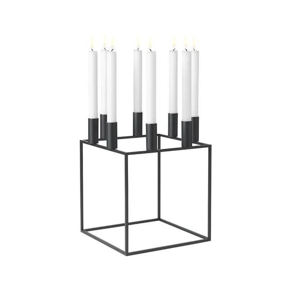 Kubus 8 Candlestick Black