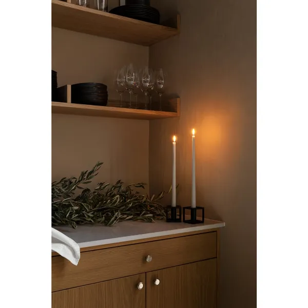 Kubus 1 Candlestick White