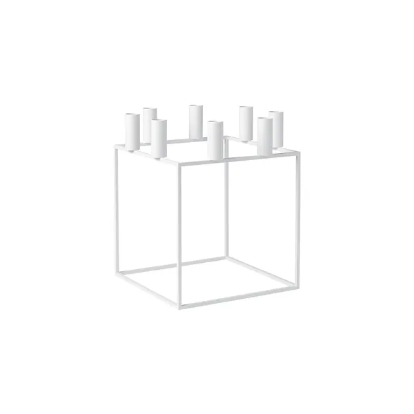 Kubus 8 Candlestick White