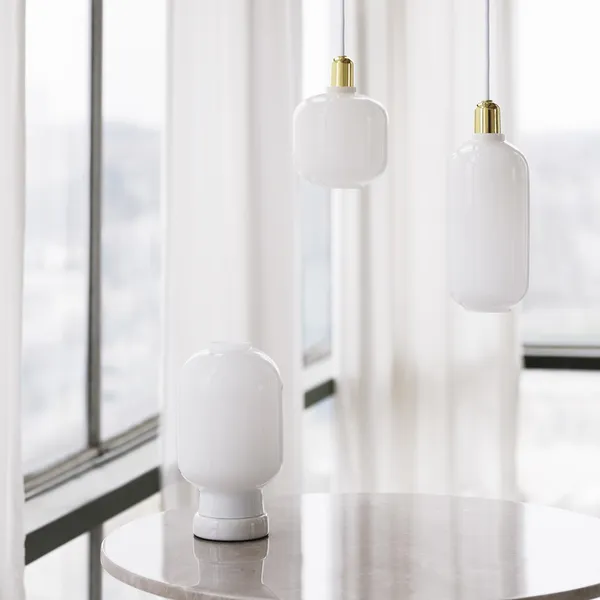 Amp Pendant Large White/White