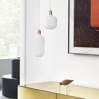 Amp Pendel Stor Hvid/Hvid