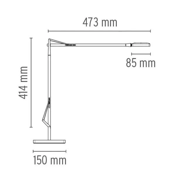 Kelvin Edge Table Lamp White