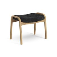 Lamino Footstool Oiled Oak/Black/Sheepskin