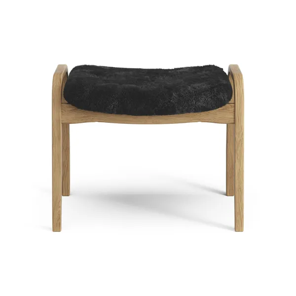 Lamino Footstool Oiled Oak/Black/Sheepskin