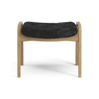 Lamino Footstool Oiled Oak/Black/Sheepskin