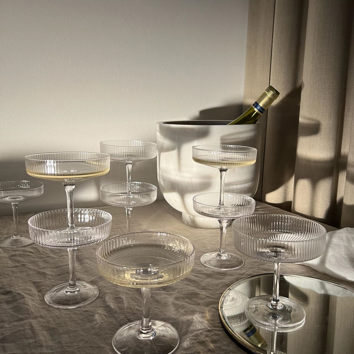 Ripple Champagner , 2er-Set , Klar