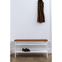 Nancy Bench White/Cognac
